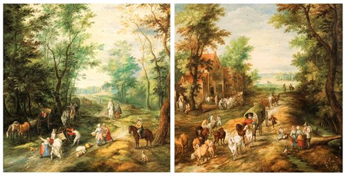 « Paysages féeriques avec personnages en forêt »